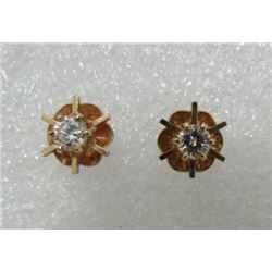 .25CT DIAMOND STUD EARRINGS 14K YELLOW GOLD