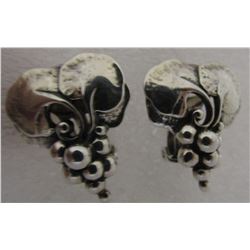 GEORG JENSEN EARRINGS STERLING SILVER POST & CLIP