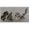 Image 2 : GEORG JENSEN EARRINGS STERLING SILVER POST & CLIP