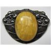 Image 3 : BUTTERSCOTCH AMBER BROOCH STERLING SILVER PIN