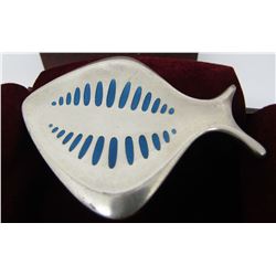 GEORG JENSEN PIN #343 STERLING SILVER RARE BLUE HK