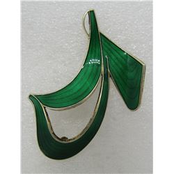 MCM NORWAY ENAMEL PIN STERLING SILVER BROOCH