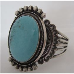 MARTINEZ TURQUOISE CUFF BRACELET STERLING SILVER