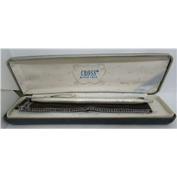 CROSS PEN STERLING SILVER W BOX & POUCH NIB