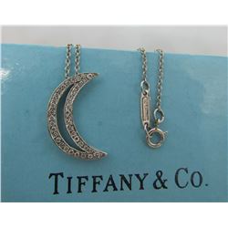 TIFFANY & CO DIAMOND PLATINUM MOON NECKLACE