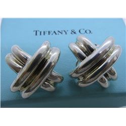 TIFFANY & CO X EARRINGS STERLING SILVER LARGE