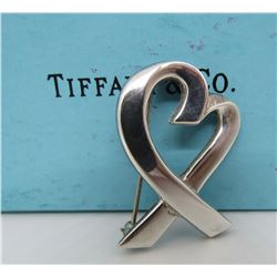 TIFFANY & CO HEART PIN STERLING SILVER PICASSO