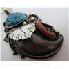Image 4 : JP BEAR CLAW TURQUOISE NECKLACE STERLING SILVER