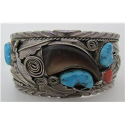 THOMAS CLAW TURQUOISE BRACELET STERLING SILVER CUF