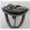 Image 3 : ENJ BEAR CLAW TURQUOISE BRACELET STERLING SILVER