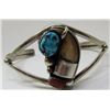 Image 2 : J MARK BEAR CLAW TURQUOISE BRACELET STERLING CUFF