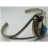 Image 5 : J MARK BEAR CLAW TURQUOISE BRACELET STERLING CUFF