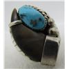 Image 2 : BEAR CLAW TURQUOISE RING STERLING SILVER SIZE 13