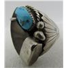 Image 5 : BEAR CLAW TURQUOISE RING STERLING SILVER SIZE 13