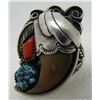 Image 3 : HH BEAR CLAW TURQUOISE RING STERLING SILVER 13.75