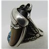 Image 4 : HH BEAR CLAW TURQUOISE RING STERLING SILVER 13.75