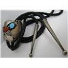 Image 2 : BEAR CLAW TURQUOISE BOLO TIE NECKLACE STERLING
