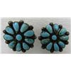 Image 1 : ZUNI PETIT POINT CLUSTER EARRINGS STERLING SILVER