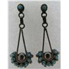 Image 1 : GDM ZUNI TURQUOISE EARRINGS STERLING SILVER