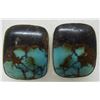 Image 1 : DB TURQUOISE EARRINGS STERLING SILVER HUGE