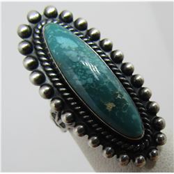 FRED HARVEY ERA TURQUOISE RING STERLING SILVER