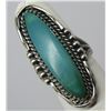 Image 1 : TURQUOISE RING STERLING SILVER SIZE 6  HUGE