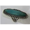 Image 8 : TURQUOISE RING STERLING SILVER SIZE 6  HUGE