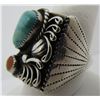 Image 3 : D REEVES TURQUOISE RING STERLING SILVER CORAL
