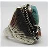 Image 4 : D REEVES TURQUOISE RING STERLING SILVER CORAL