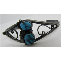 ALV TURQUOISE BRACELET STERLING SILVER CUFF