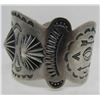 Image 2 : EARLY CONCHO CUFF BRACELET STERLING SILVER NAVAJO