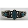 Image 1 : JP TURQUOISE CUFF BRACELET STERLING SILVER NAVAJO