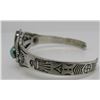 Image 3 : JP TURQUOISE CUFF BRACELET STERLING SILVER NAVAJO