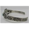 Image 4 : JP TURQUOISE CUFF BRACELET STERLING SILVER NAVAJO