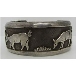 SINGER STORYTELLER CUFF BRACELET STERLING SILVER