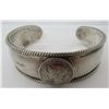 Image 4 : DR 1945 DIME CUFF BRACELET STERLING SILVER