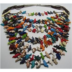 10 STRAND CARVED FETISH NECKLACE HEISHI BEADS
