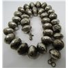 Image 5 : NAVAJO PEARL NECKLACE STERLING SILVER 16MM BEADS