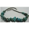 Image 1 : TURQUOISE STRAND NECKLACE STERLING SILVER BEADS