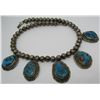 Image 3 : BISBEE TURQUOISE NECKLACE STERLING SILVER BEAD