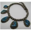 Image 4 : BISBEE TURQUOISE NECKLACE STERLING SILVER BEAD