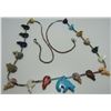 Image 1 : 29" ZUNI FETISH NECKLACE HEISHI TURQUOISE BEADS