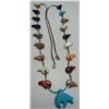 Image 2 : 29" ZUNI FETISH NECKLACE HEISHI TURQUOISE BEADS