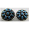 Image 3 : JAMES TURQUOISE EARRINGS STERLING SILVER PIERCED
