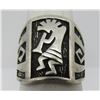 Image 1 : KOKOPELLI RING STERLING SILVER SIZE 8.5 ZUNI HOPI