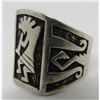Image 3 : KOKOPELLI RING STERLING SILVER SIZE 8.5 ZUNI HOPI