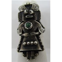 MO KACHINA TURQUOISE RING STERLING SILVER NAVAJO