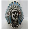 Image 5 : INLAY TURQUOISE CHIEF RING STERLING SILVER SIZE 12