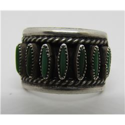 BW NEEDLEPOINT TURQUOISE RING STERLING SILVER