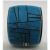 Image 1 : TSF ED TURQUOISE INLAY RING STERLING SILVER 13